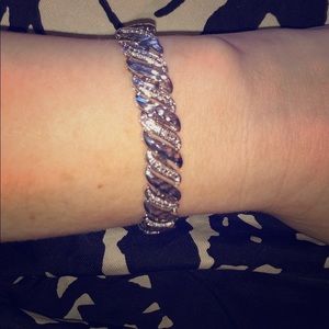 New silver and diamond bracelet